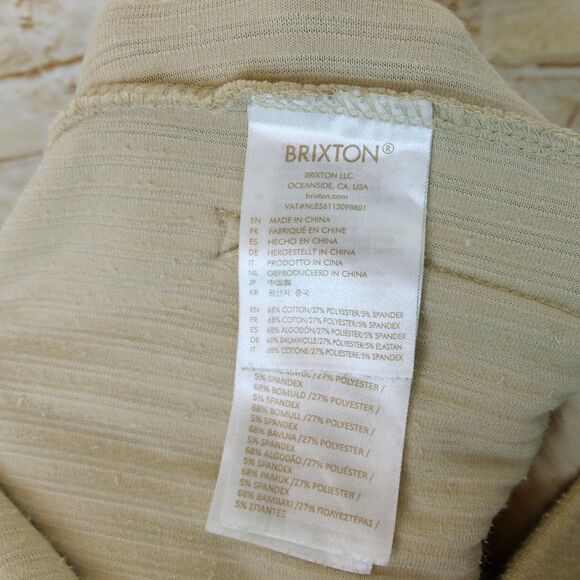 Brixton Shorts Womens XS Beige Dazed Rib Velour High Rise Drawstring Retro - Picture 9 of 10